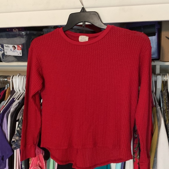 PST Los Angeles by Project Social J Waffle Knit Cropped Sweater - Picture 5 of 5